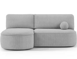 Kampinė sofa - lova Livosa Calmora 04, pilka sp., kairinė, 144 x 220 cm x 93 cm