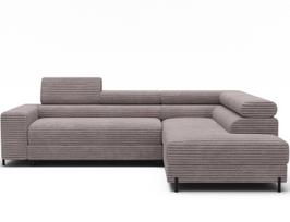 Kampinė sofa - lova Colesio, smėlio sp., dešininė, 200 x 274 cm x 93 cm
