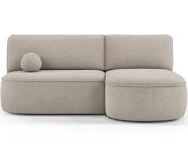 Kampinė sofa - lova Livosa Royal 18, smėlio sp., dešininė, 144 x 220 cm x 93 cm