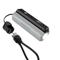 Borofone BJ87 Star išorinė baterija 5000mAh Type-C su prožektoriumi juoda