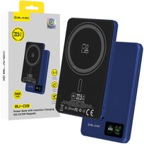 Blavec BJ-03 išorinė baterija 5000mAh ypač plona 7,8 mm Type-C 22,5W magnetinė MagSafe 3-in-1 tamsiai mėlynas aliuminis
