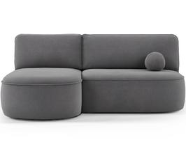 Kampinė sofa - lova Livosa Poco 04, pilka sp., kairinė, 144 x 220 cm x 93 cm