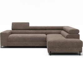 Kampinė sofa - lova Colesio, šviesiai ruda sp., dešininė, 200 x 274 cm x 93 cm