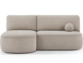 Kampinė sofa - lova Livosa Royal 18, smėlio sp., kairinė, 144 x 220 cm x 93 cm
