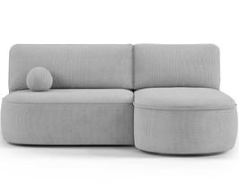Kampinė sofa - lova Livosa Calmora 04, pilka sp., dešininė, 144 x 220 cm x 93 cm