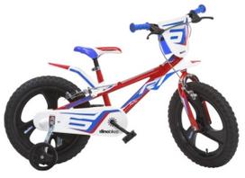 Vaikiškas dviratis, vaikų Dino Bikes R1 BOTTARI.814L-06, mėlyna sp./balta sp./raudona sp., 14"