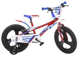 Vaikiškas dviratis, vaikų Dino Bikes R1 BOTTARI.814L-06, mėlyna sp./balta sp./raudona sp., 14"