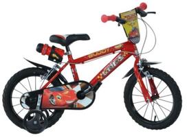 Vaikiškas dviratis, vaikų Dino Bikes Cars BOTTARI.414U-CR, juoda sp./raudona sp., 14"