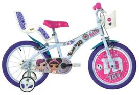 Vaikiškas dviratis, vaikų Dino Bikes Lol BOTTARI.614G-LOL, balta sp./rožinė sp./violetinė sp., 14"