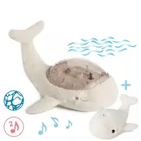 „Cloud b Tranquil Whale“ banginis: lemputės ir barškutės rinkinys, baltas