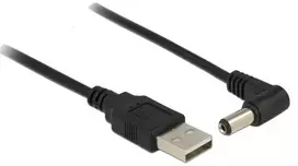 Delock Kabelis USB Power > DC 5,5 x 2,1 mm Stecker 90° 1,5 m