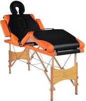 Sulankstomas masažinis stalas Bodyfit, oranžinis/juodas
