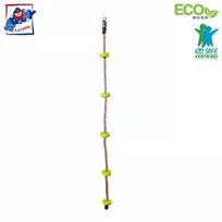 Woody 91859 Laipiojimo virvė su plastikiniais tvirtinimais kojoms (200 cm) vaikams nuo 3 metų (maks. 80 kg)