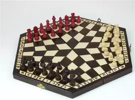 ABINO Medinis šachmatų rinkinys 3 asmenims