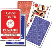 Piatnik klasikinės pokerio kortos 2 kaladės, raudona/mėlyna