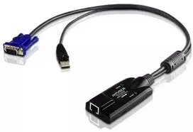 Aten USB VGA Virtual Media KVM Adapteris | Aten | Adapteriai | USB VGA virtualios laikmenos KVM adapteris | 1 x RJ-45 Moteris, 1 x A tipo USB vyris 1 x HDB-15 Vyras