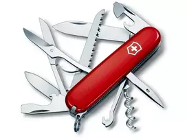 Kišeninis peilis Victorinox Huntsman raudona lizdinė plokštelė