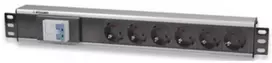 Intellinet 711432 Maitinimo juosta 19" 1,5U, 6x Schuko, su jungiklis, kabelis 1,6m