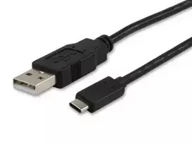 USB kabelis Equip USB-A - USB-C 1 m Juodas (12888107)
