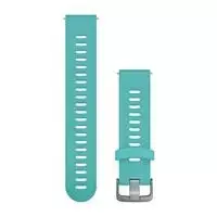 Greitai atsegamas Garmin dirželis (20 mm), silikoninis, Žydros spalvos su nerūdijančio plieno sagtimi