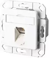 Schneider Electric METZ CONNECT E-DAT C6 – kabelių kanalo instaliacija su vienu prievadu įleidžiamam montavimui, grynai balta (26.11.0804)