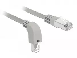 Delock Netzwerkkabel RJ45 Cat.6 S/FTP unten gewinkelt / gerade 0,5 m