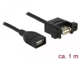Delock Kabelis USB 2.0 A Buchse > USB 2.0 A Buchse zum Einbau 1 m