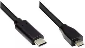 GoodConnections Geros jungtys, 2 m ilgio USB 2.0 USB-C į USB 2.0 Micro B kabelis