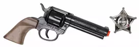 GONHER kaubojiškas revolveris + ženklelis 204/0 20408