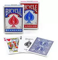 Bicycle Rider Standard Keturios Kortų Kaladės (Juodos ir Raudonos)
