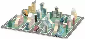 Viga Toys „Viga Polarb“ medinis tyčiojimasis su „Blocks City 56 EL“.