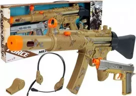 Lean Toys Karinis žaislų rinkinys su 2 pistoletais ir aksesuarais