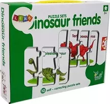 Lean Toys Edukacinė dėlionė "Dinozaurai", anglų k., 10 derinių