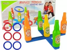 Lean Toys Spalvotas arkadinis žiedų metimo žaidimas