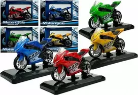 Lean Toys Žaislinis sportinis motociklas su garsais