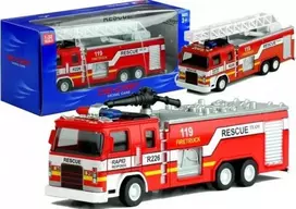 Lean Toys Gaisrinė mašina su 2 kopėčiomis