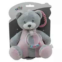 Tulilo 91092 MUZIKINĖ DĖŽUTĖ MEŠKIUKAS ROŽINIS 18 CM