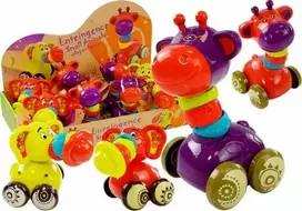 Lean Toys Minkštas žaislas gyvūnas dramblys arba žirafa