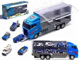 Roger Transporterio sunkvežimis TIR paleidimo įrenginys + metaliniai policijos automobiliai