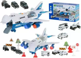 Transporterio lėktuvas + 6 automobiliai policijos šonaspriekyje