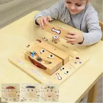 Medinė Montessori lenta Emocijų pažinimo žaidimas MASTERKIDZ