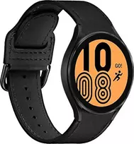 Išmaniojo laikrodžio Samsung Galaxy Watch 4/4 Classic odinis dirželis, Juodos spalvos