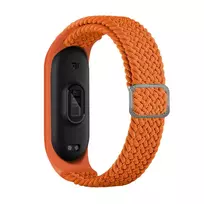 Išmaniosios apyrankės Xiaomi Mi 3/4/5/6 pinto audinio dirželis, Oranžinės spalvos