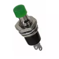 Oem PBS-110 momentinis mygtukas - žalias - 250V-1A/125V-3A - 7mm - apvalus