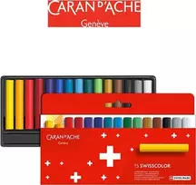 Caran d`Arche SARAN D 'ACHE Vonios spalvos vaško čiaupai, kartono dėžutė, 15 vnt.