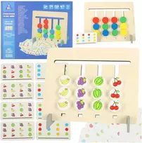 Medinis lavinamasis žaislas, atitinkantis spalvas montessori vaisiai