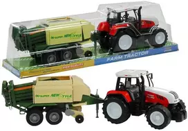 Lean Toys Didelis traktorius su priekaba Žemės ūkio mašina 65 cm