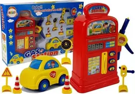 Lean Sport Lean Toys Nustatyti degalinės žaislinių automobilių kelio ženklų šviesos garsą