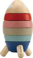 PlanToys edukacinė priemonė - žaislas Piramidė. Raketa. Stilinga (PT5402)