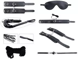 Alive Secret Desires Juodas BDSM Kit 8pcs